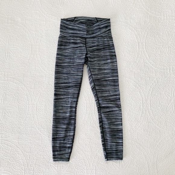 Lululemon Train Times 7/8 Pant, Low Tide Alpine‎ White Black / Black - Picture 6 of 8